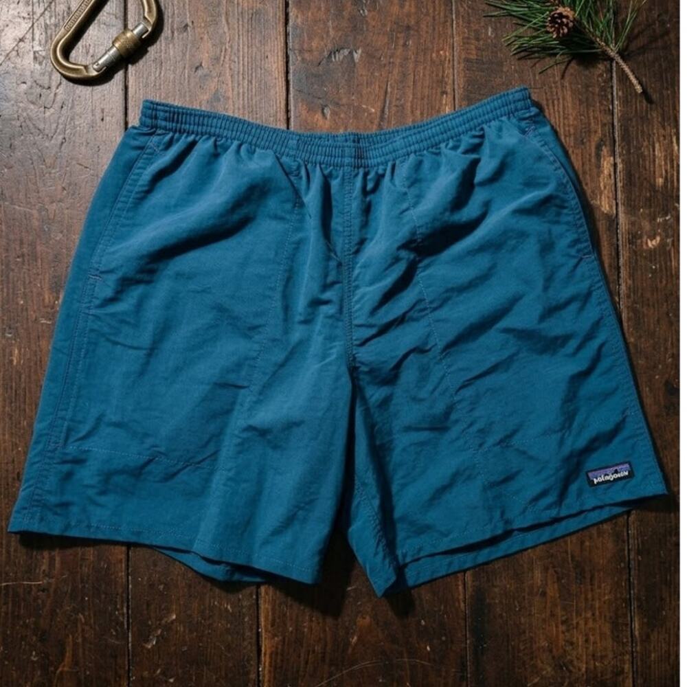 Patagonia Men's L Baggies Longs 7" Shorts Blue NWT Gorpcore Cabincore Utility